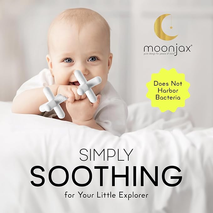 Moonlight Silicone Teethers for Babies, Baby Teether for Infants