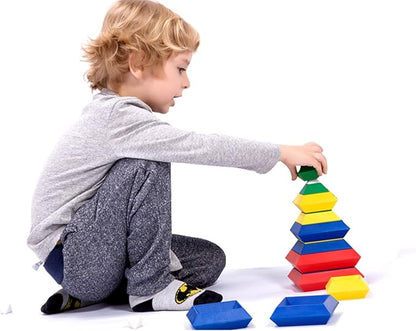 Pyramid Stacking Toy Building Blocks 3D Puzzle Brain Teasers 3 Year