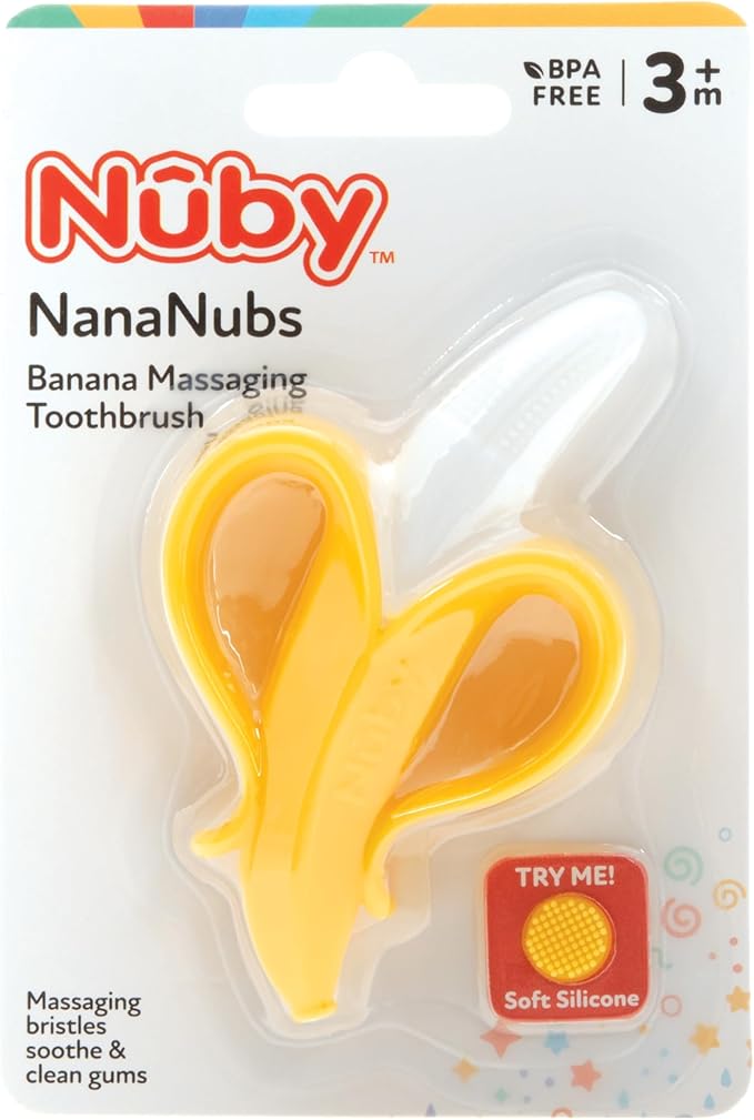 Nuby Nananubs Banana Massaging Teether, Yellow (Pack of 16)
