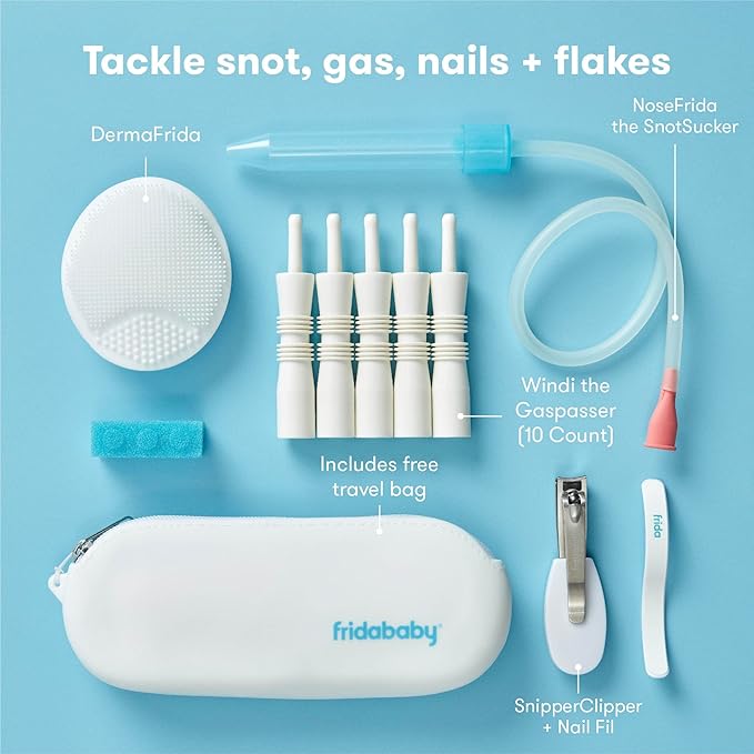 Frida Baby Basics Kit | Baby Essentials Kit Includes Nasal Aspirator Snotsucker, NailFrida Nail Files