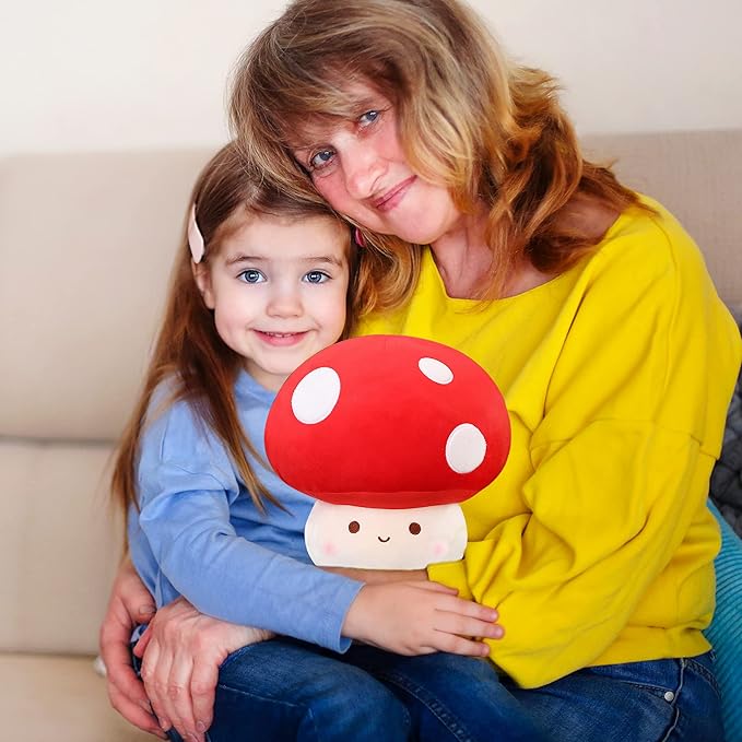 Large Mushroom Plush Toy, Mushroom Stuffed Animal Hugging Throw Pillow Plushies Doll Toy