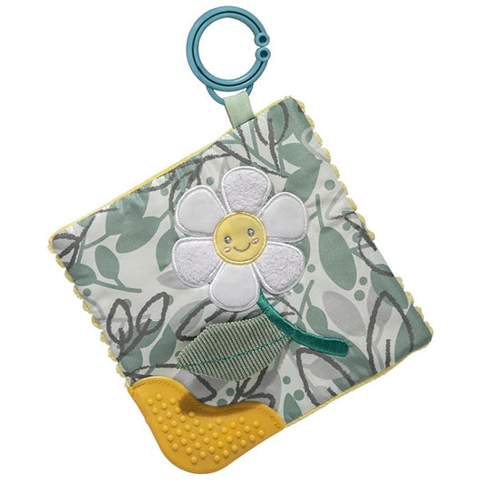 Sweet Soothie Crinkle Teether Toy with Baby Paper and Squeaker, 6 x 6-Inches