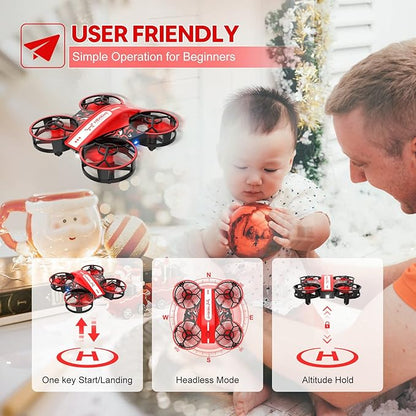 NEHEME NH330 Mini Drones for Kids Beginners Adults, RC Small Helicopter Quadcopter with Headless Mode 3D Flip 2 Batteries,