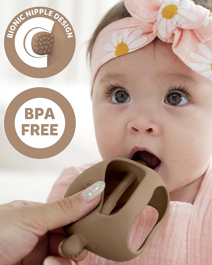 Teething Toys for Babies 0-6 Months, Never Drop Silicone Baby Teether