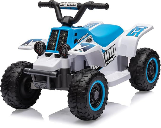 Hetoy 6V Kids Ride On Electric ATV, Ride Car with LED Headlights 1-3 Boys