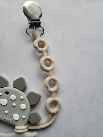 Dinosaur Teething Toys Teethers with Pacifier Clip for Infant Baby Newborn Babies 3-6-12 Months BPA Free 6 to 12 Months & Up- Baby Teether, Baby Gift