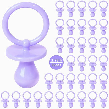 36 Plastic Pacifiers for Baby Shower Game, 2.75?ÖŌĆ?Baby Shower Pacifiers