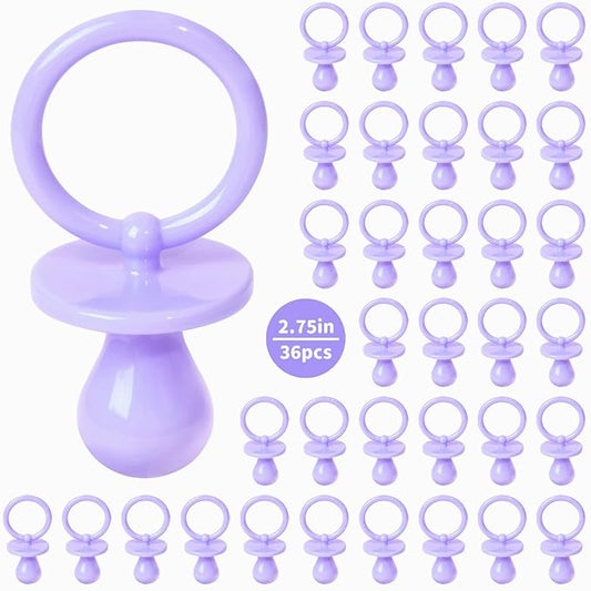 36 Plastic Pacifiers for Baby Shower Game, 2.75?ÖŌĆ?Baby Shower Pacifiers