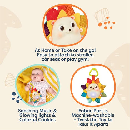 B. toys- B. baby – Baby Musical Light-Up Hedgehog Toy with Lights & Sounds 0 Months