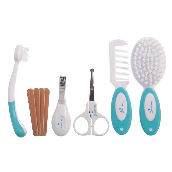 Dreambaby Essential 10pc Baby Grooming Kit, Newborn Safety Care Set with Brush, Comb, Toothbrush, Nail Clippers, Nail Scissors, Emory Boards and Storage Case