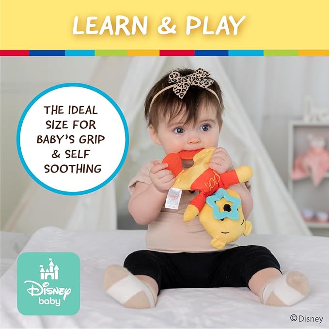 Disney Baby Winnie The Pooh Sensory Blanky with Crinkle and