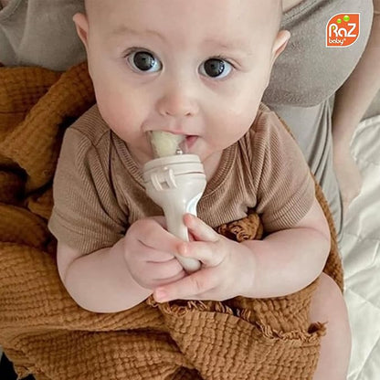 RaZbaby Baby Fruit Feeder/Food Feeder Pacifier | Infant Teething Toy Teether 6M+, Add Baby's Favorite Frozen Fruit or Fresh Food for Teething Relief