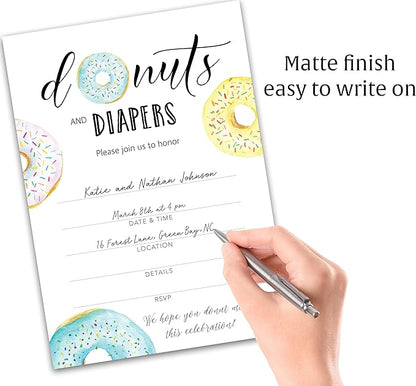 Donut and Diapers Sprinkle Invitation ??Pack of 25 I850-INV3