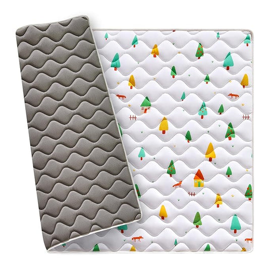 Premium Foam Baby Play Mat 47" X 47", Thick One-Piece Crawling Mat