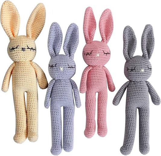 Moni's Choice Stuffed Animal Baby Bunny Rabbit Plush Knitted Doll