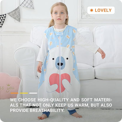 Baby Sleeping Sack Sleeveless, Toddler Sleeping Bag with Legs