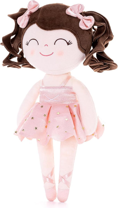 Gloveleya Baby Dolls Soft Snuggly Curly Hair Ballerina Doll First 14inches Ballerina