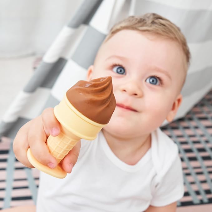 Smily Mia Freezer Teether for Babies 12-18Months,Freezable Ice Cream Toy for 6-12Months Babies 3-6Months for