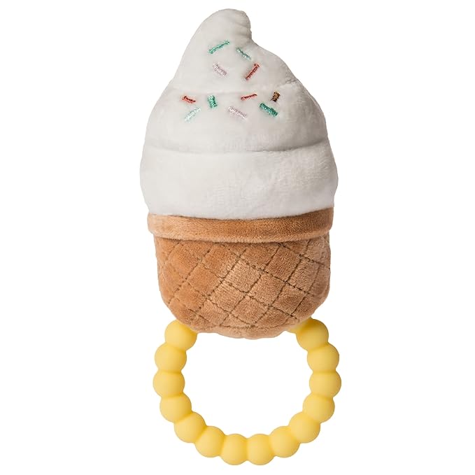 Mary Meyer Sweet Soothie Soft Baby Rattle with Teether Ring,