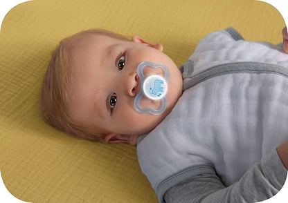 MAM Air Night & Day Baby Pacifier, for Sensitive Skin 6-16 Months, 4 Count