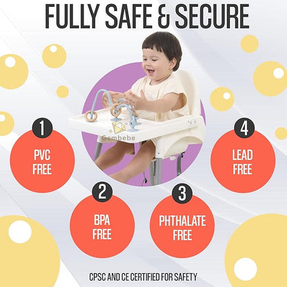 High Chair Toys with Suction Cups | Silicone & Wooden High Chair Suction Cup Toys for Babies 6-12 Months