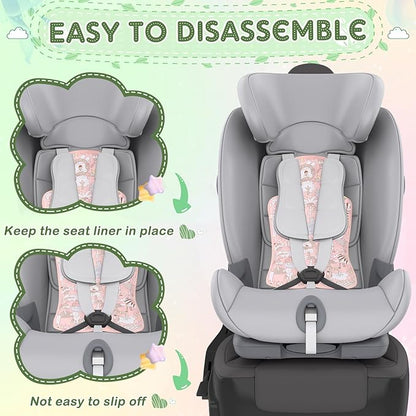 Pinkunn Gel Car Seat Baby Cooling Pad for Summer Breathable Stroller Cooler Pad Multifunctional Carseat Cooling Mat for Baby Child Dining Chair Safety Seat Stroller(Pink,Animal)