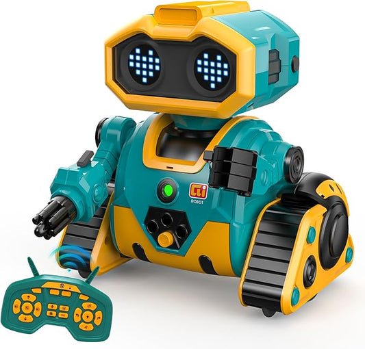 Holyton Robot Toys K103, Remote Control Robots for Kids with Editable Actions