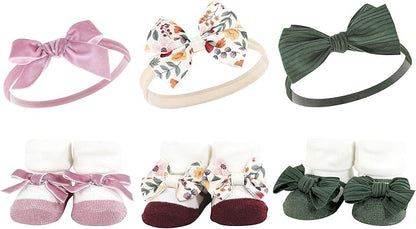 Hudson Baby Girl's Headband and Socks Giftset