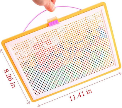 HenMerry Creative Mushroom Nails Mosaic Pegboard Children's Educational Toys 3D (600pcs)