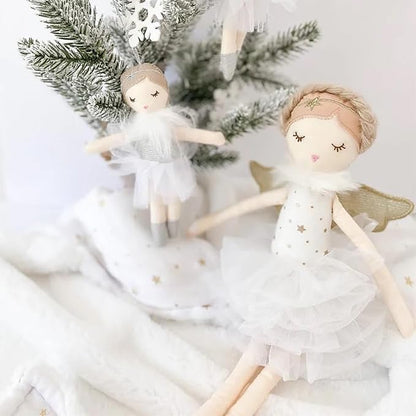 MON AMI Adele Small White Angel Stuffed Doll – 15”, Soft & Cuddly Plush Doll