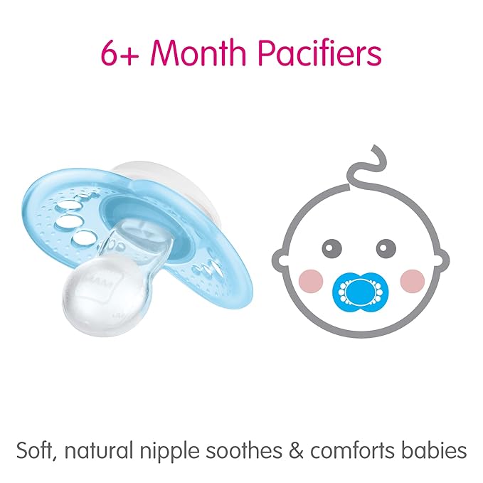 MAM Original Matte Baby Pacifier, Nipple Shape Helps Promote Healthy Oral Development 6-16 Months 2)