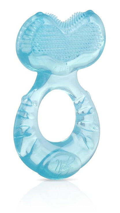 Nuby Silicone Teethe-eez Teether with Bristles, Includes Hygienic Case