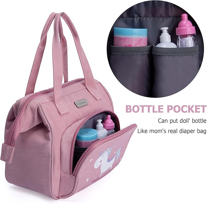 Bebamour Baby Doll Bag with Doll Changing Pad Carry Baby