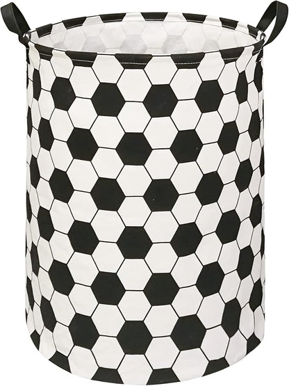 Round Football Pattern Laundry Hamper Storage Basket Organizer Hamper Storage