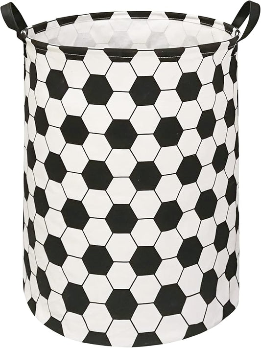 Round Football Pattern Laundry Hamper Storage Basket Organizer Hamper Storage