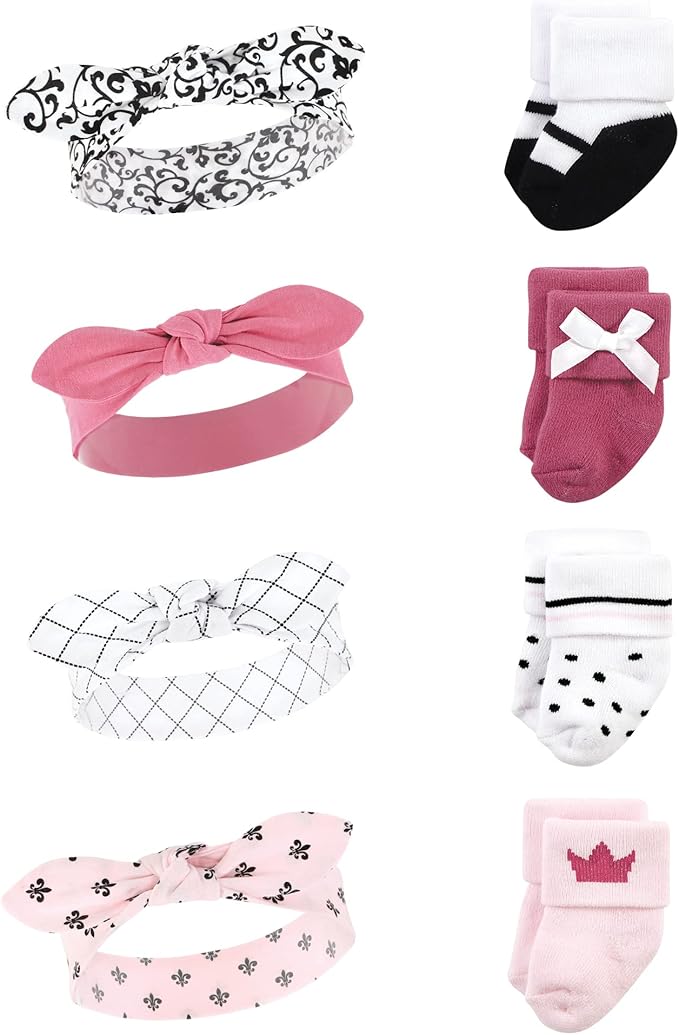 Hudson Baby baby-girls Headband and Socks Set