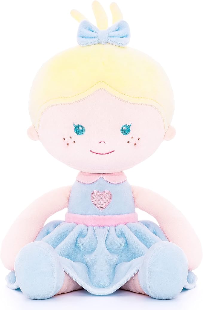 Onetoo Soft Baby Doll for Girls Plush Rag Doll Sleeping 14"