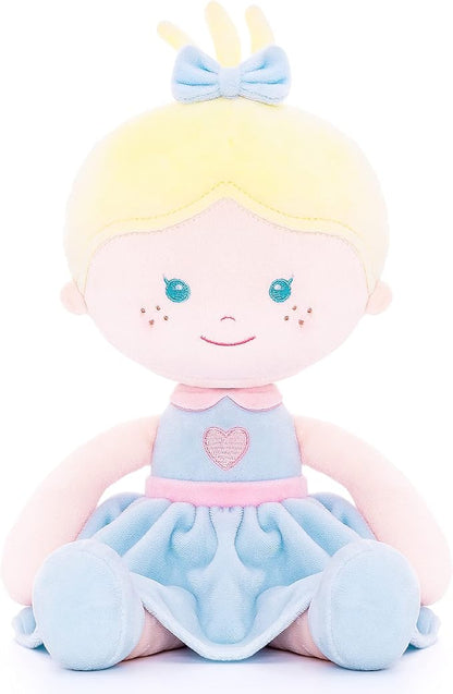 Onetoo Soft Baby Doll for Girls Plush Rag Doll Sleeping 14"