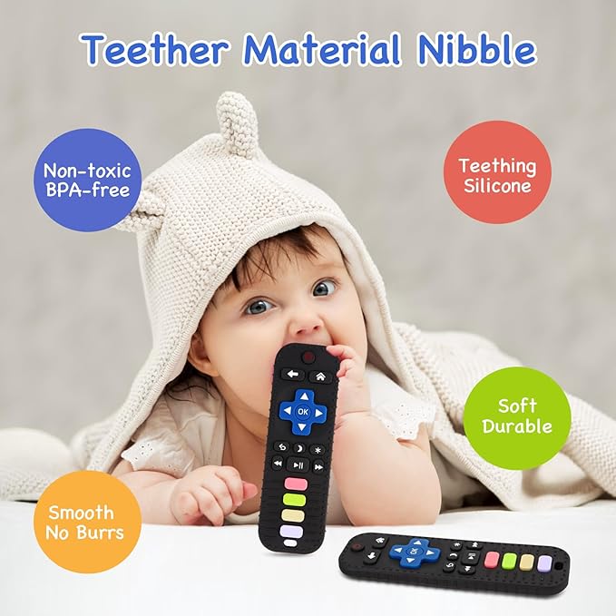 Hooku Silicone Teethers for Babies 0-6 Months, Teething Toys for Babies 6-12 Months 0-3 Months,