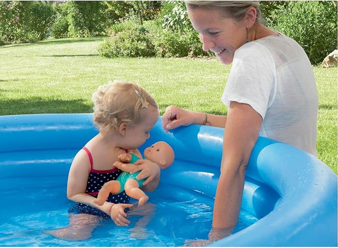 Corolle Bebe Bath Marin Baby Doll - 12" Soft-Body with Rubber Frog Toy, Safe for Water Play in Bathtub or Pool 18 Months
