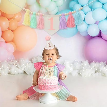 Handmade Boho 1st Birthday Macaron High Chair Banner Boho 1st 1st Birthday
