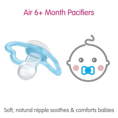 MAM Air Night & Day Baby Pacifier, For Sensitive Skin 3 Pack, 6-16 Months, Unisex,3 Count 1)