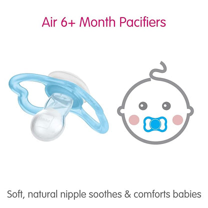 MAM Air Night & Day Baby Pacifier, for Sensitive Skin 3 Pack, 6-16 Months,
