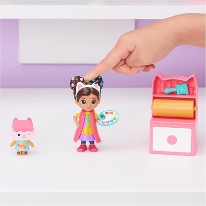 Gabby’s Dollhouse, Art Studio Set with 2 Toy Figures 2 Accessories, 3 and