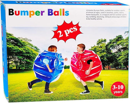 SUNSHINEMALL 2PC Sumo Balls, Inflatable Body Sumo Balls Bopper Toys 26" - (2PC Blue+Pink 26inch)