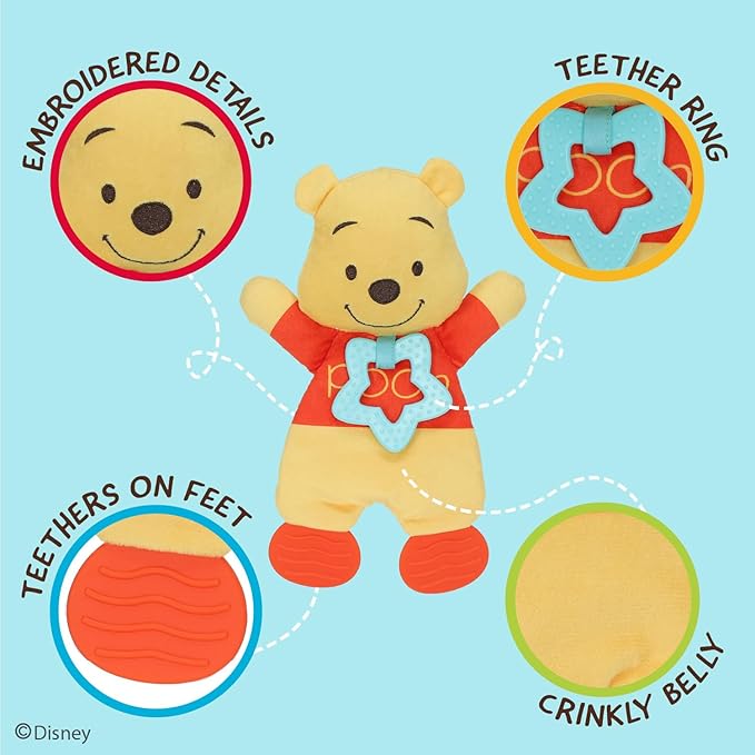 Disney Baby Winnie The Pooh Sensory Blanky with Crinkle and