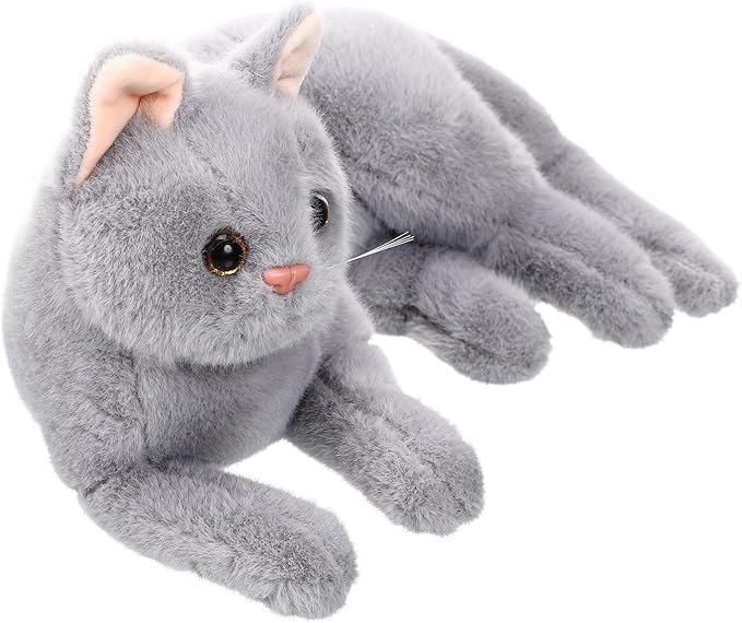 Gadpiparty Stuffed Cats Plush Cat Doll, Realistic Soft Plush Cat Toy for Adults 12 Inch)