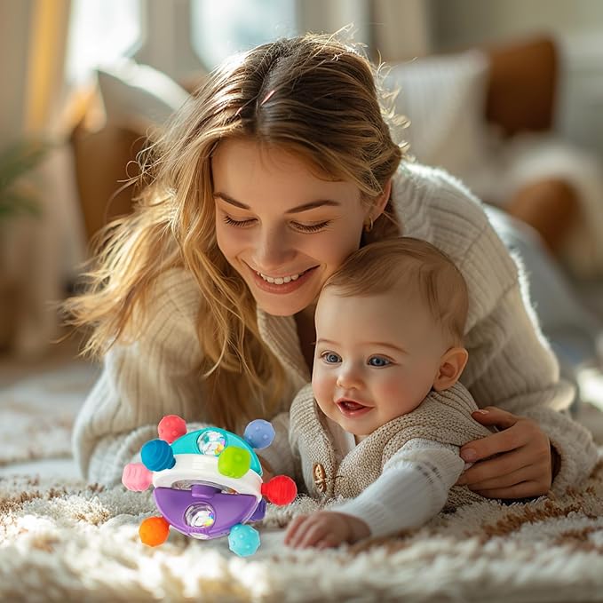 Baby Sensory Teething Toys, Montessori Baby Toys Teether 0-12 Months, 0-6 6-12 12-18 Months