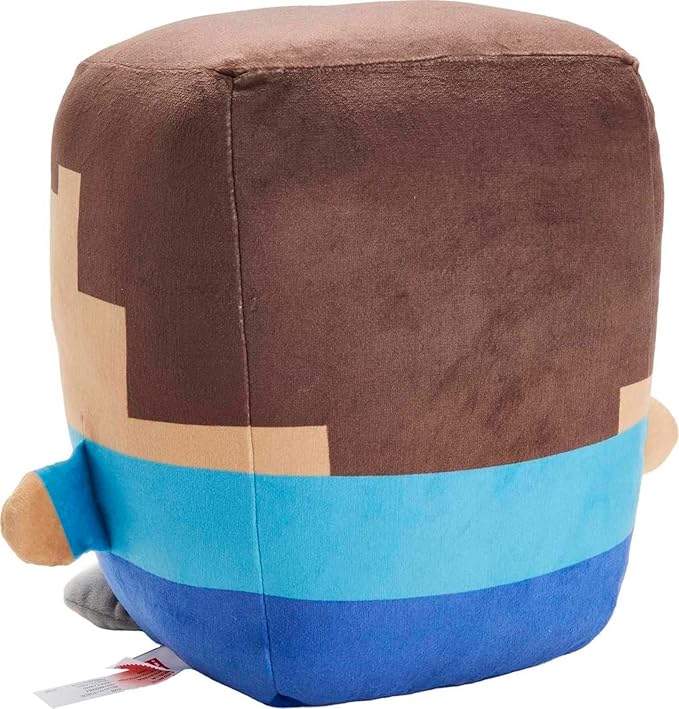 Mattel Minecraft Cuutopia 10-in Steve Plush Character, Soft Rounded Pillow Doll 3 Years