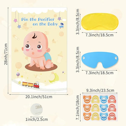 Hooqict Pin The Pacifier On The Baby Game, Baby Pacifier 72pcs Pacifiers
